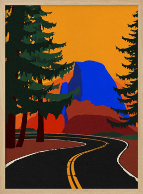 Clacier Road With Half Dome Poster