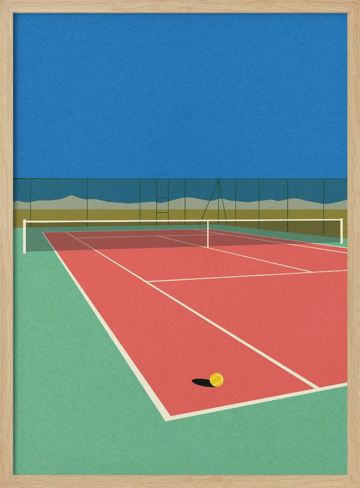 Tennis Court In the Desert Poster