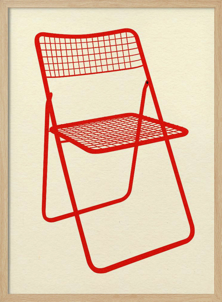 Ted Net Chair Red Poster