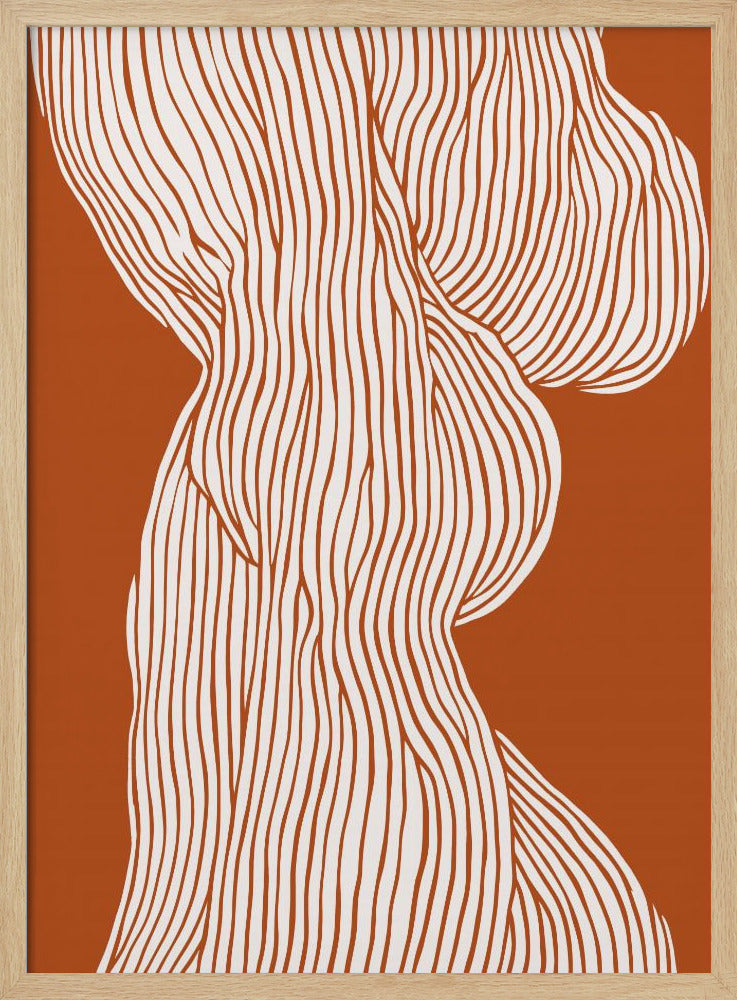 Fibers No 1 (Orange-Brown) Poster