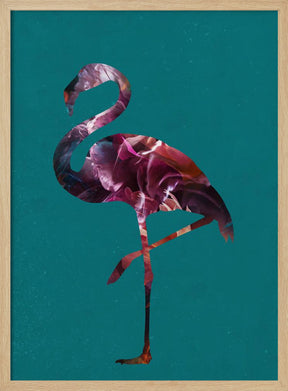 Flamingo Pink and Green Poster