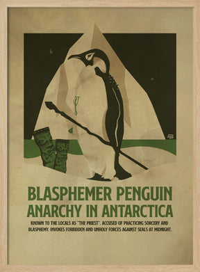 Penquin funny print Poster