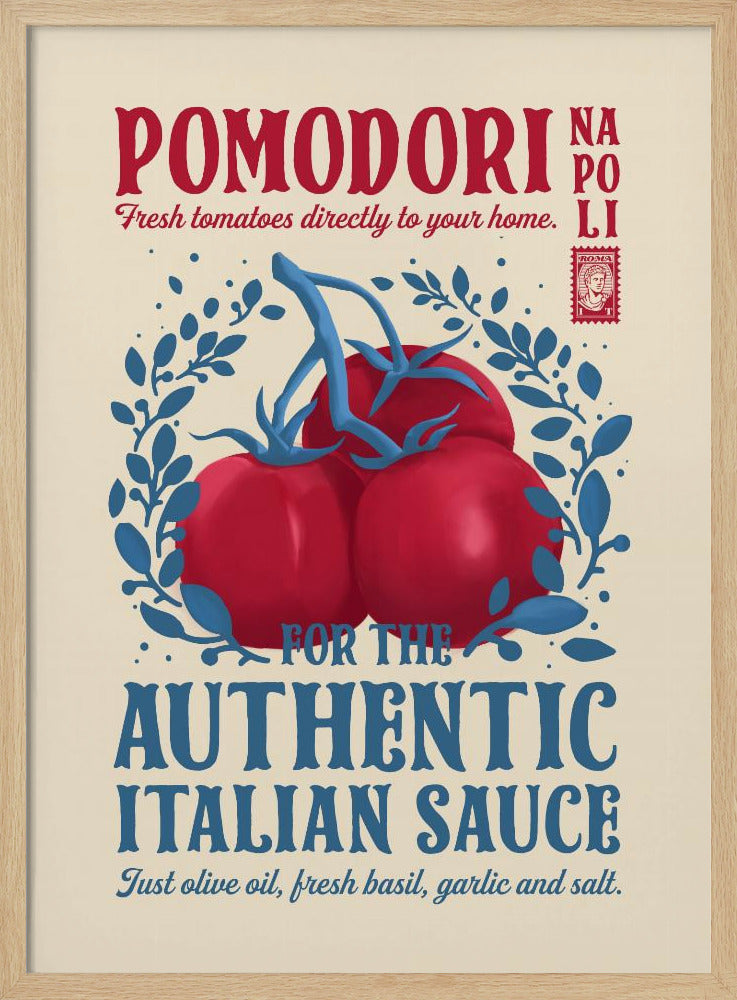 Pomodori Kitchen print Poster