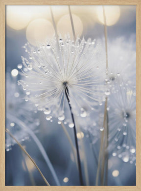 Drops On Dandelion Poster