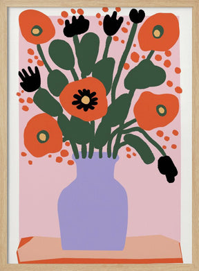 Poppy In Purple Vase Poster