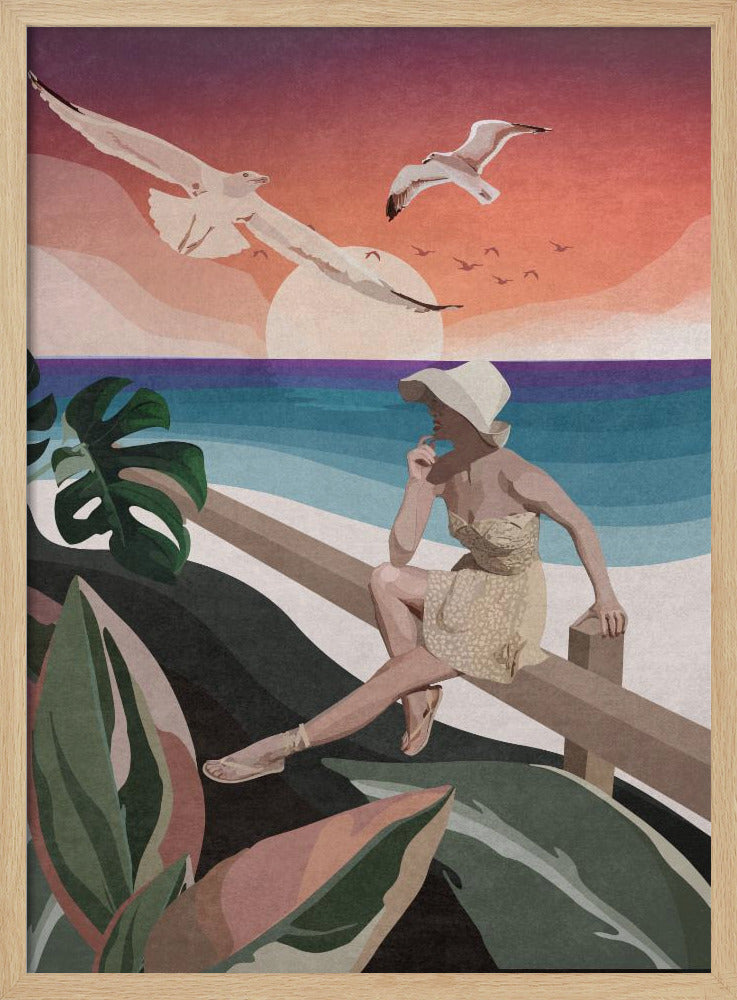 On the Beach Poster