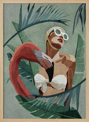 Flamingo Lady Poster