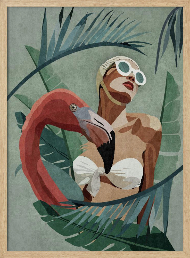 Flamingo Lady Poster