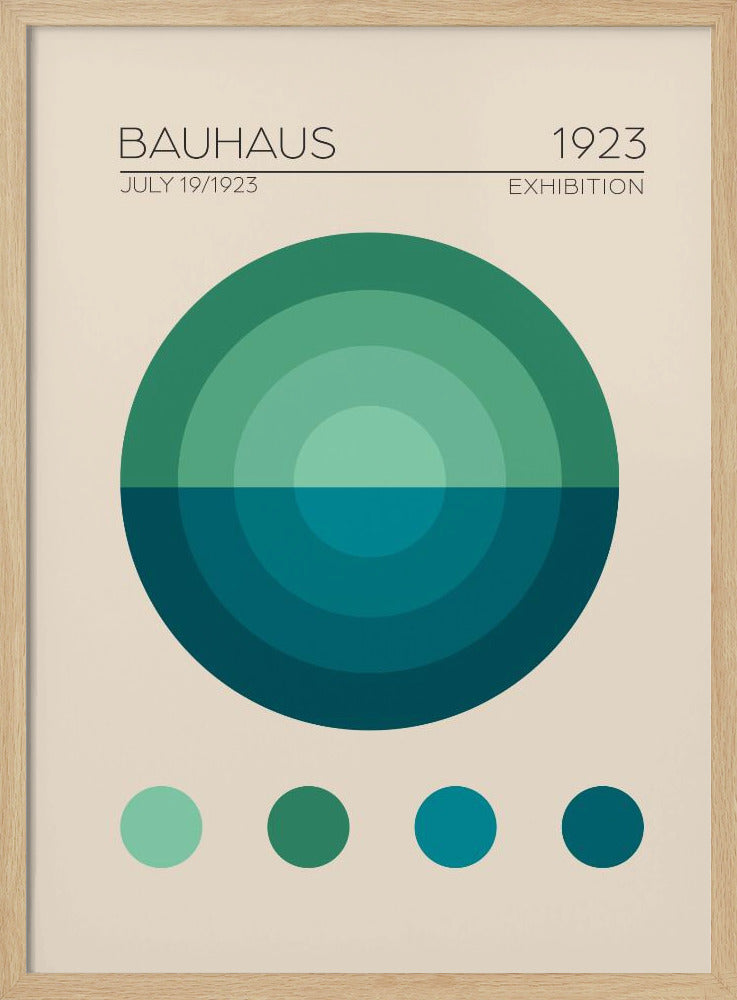 Bauhaus Mavi Daire Poster