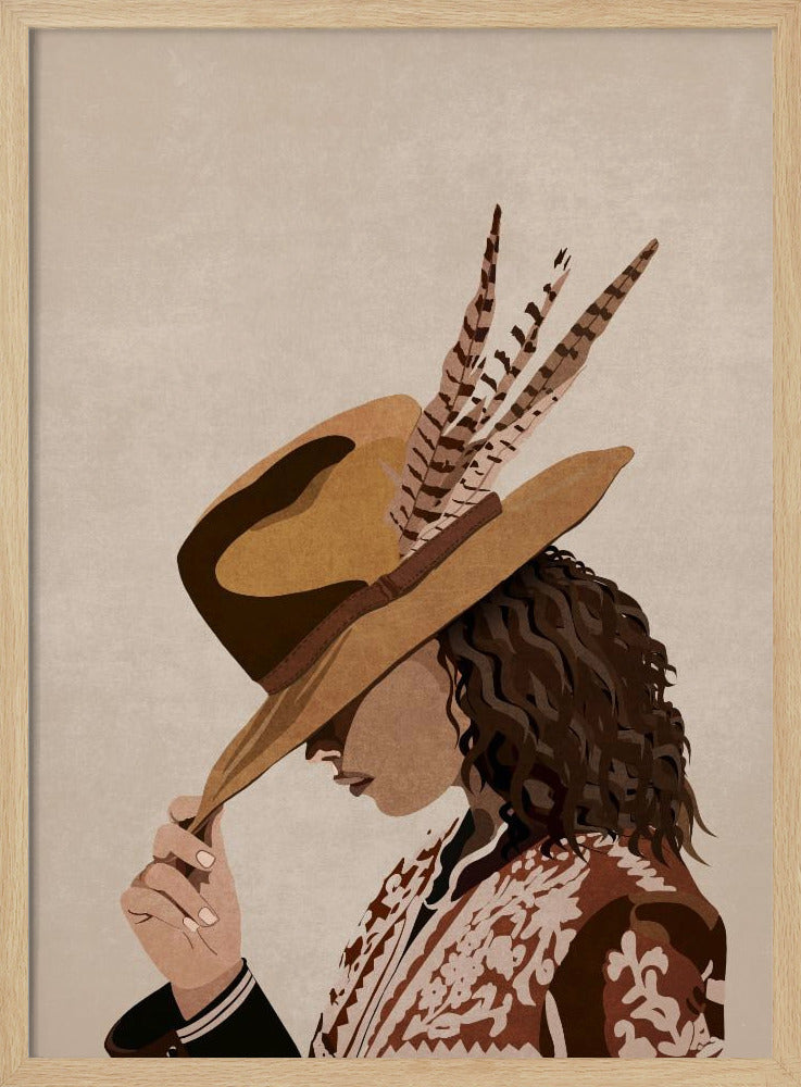 Cowgirl Brunette Poster