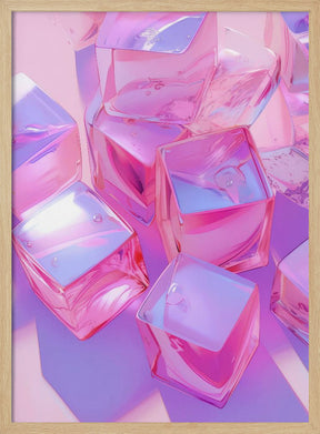 Pink Ice Cubes Poster