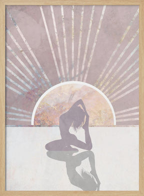 Pink Gold Sun Yoga 2 Poster