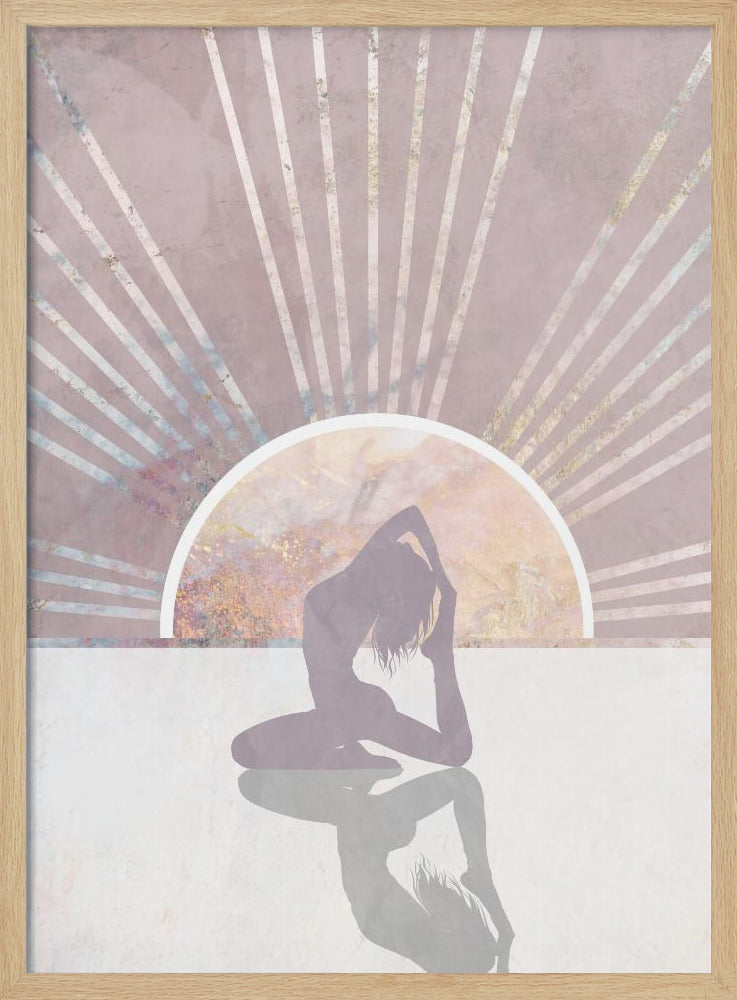 Pink Gold Sun Yoga 2 Poster