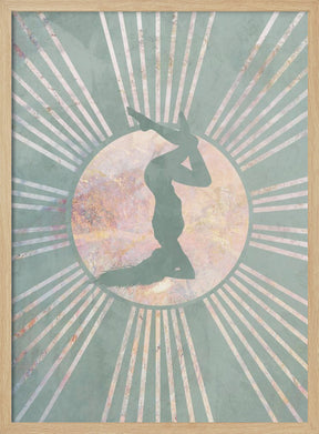 Yoga Boho Sun Green 4 Poster