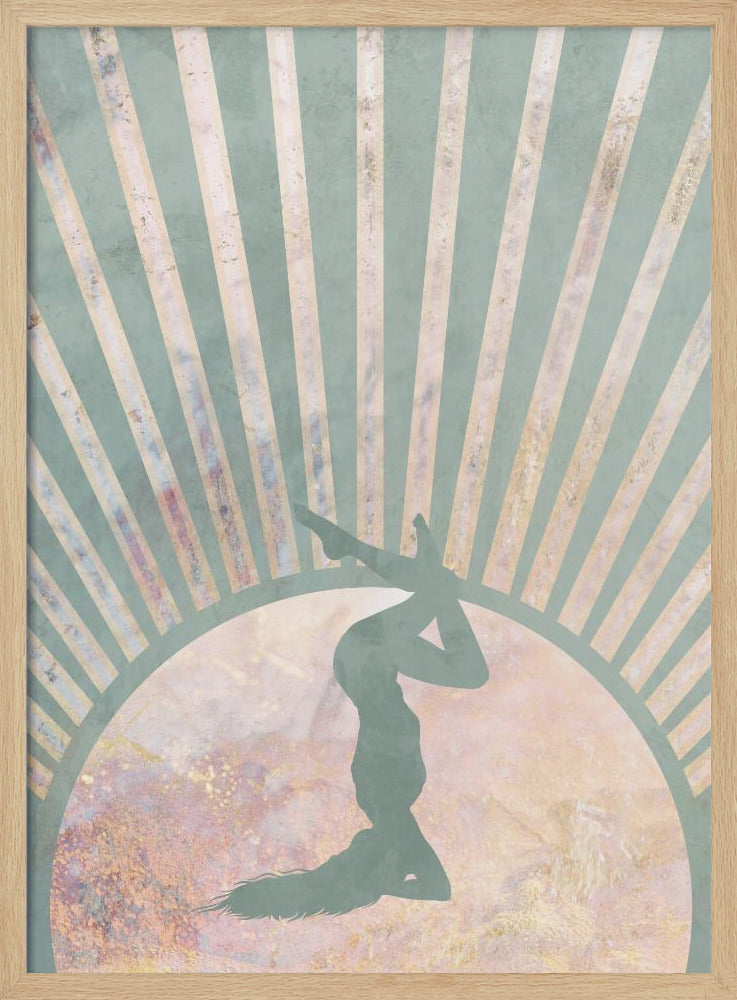 Yoga Boho Sun Rise Green 4 Poster