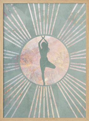 Yoga Boho Sun Green 1 Poster