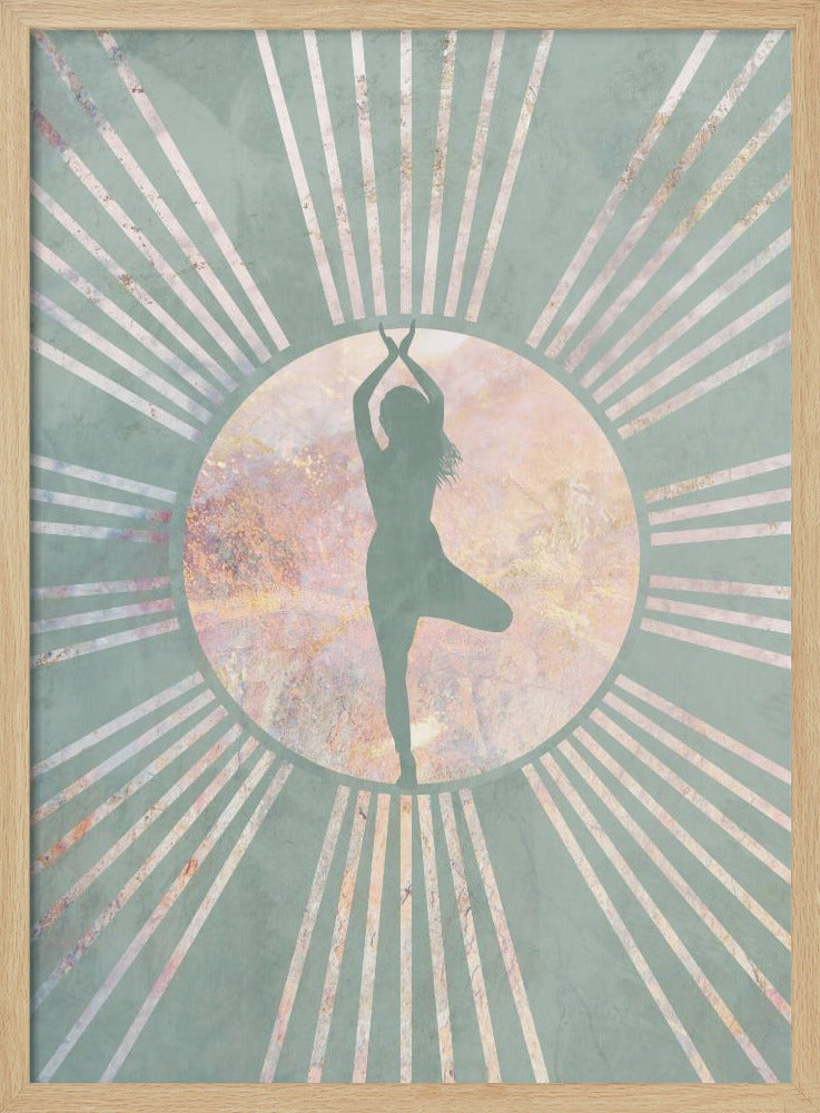 Yoga Boho Sun Green 1 Poster