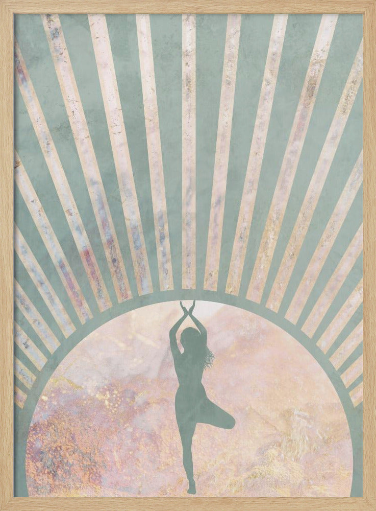 Yoga Boho Sun Rise Green 1 Poster