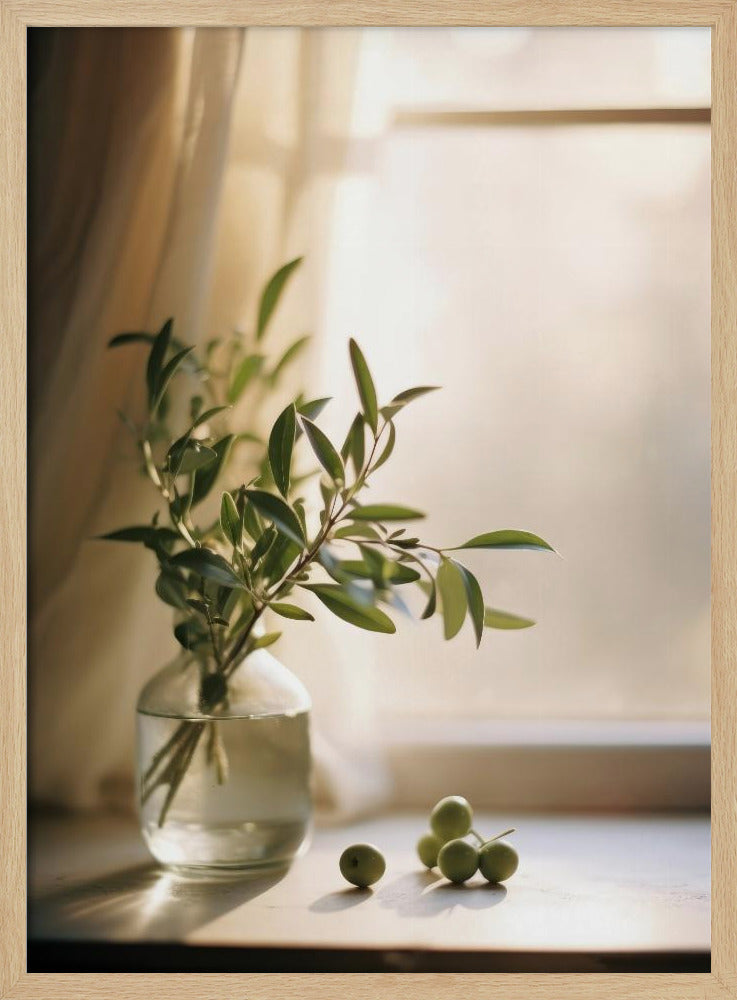 Olives By The Window Poster