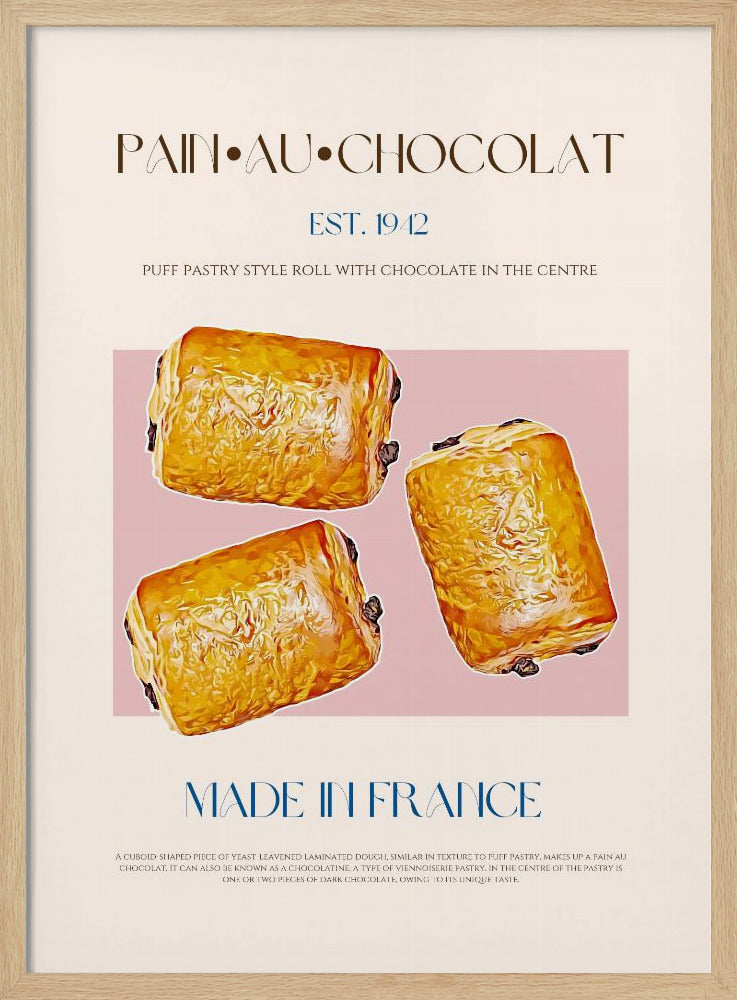 Pain Au Chocolat Print Poster