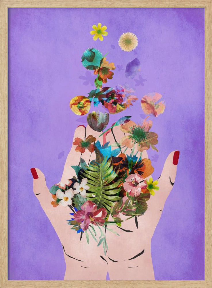 Frida`s Hand`S (Purple) Poster