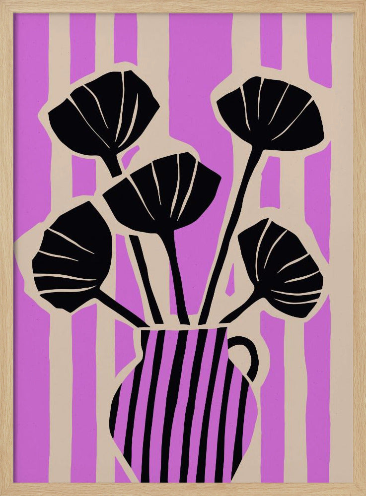 Stripes Still Life Purple Poster