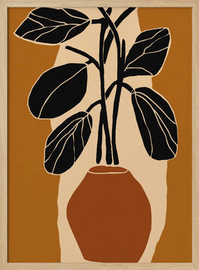 Ochre Still Life No 1 Poster