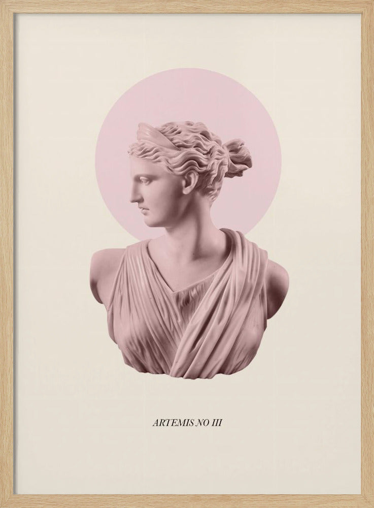 Pink Artemis with Halo Poster