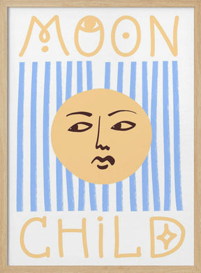 Striped Moon Child Poster