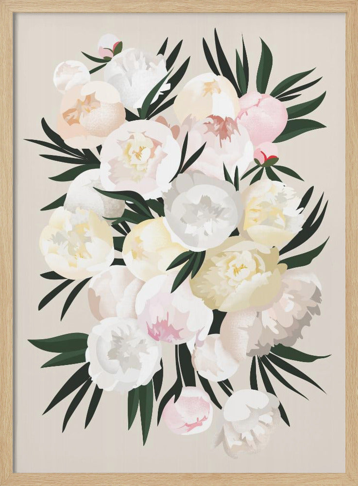 Dara bouquet in beige Poster