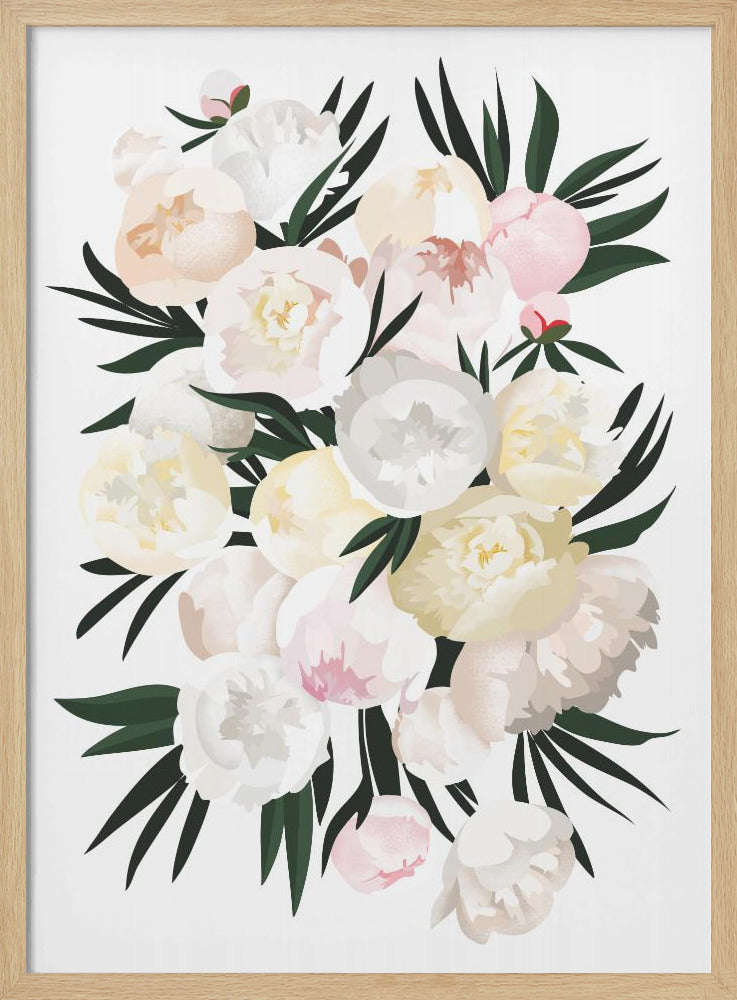 Dara bouquet in white Poster