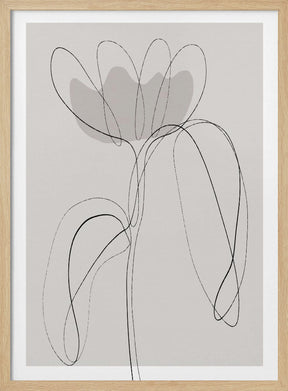 Oneline Tulip Poster