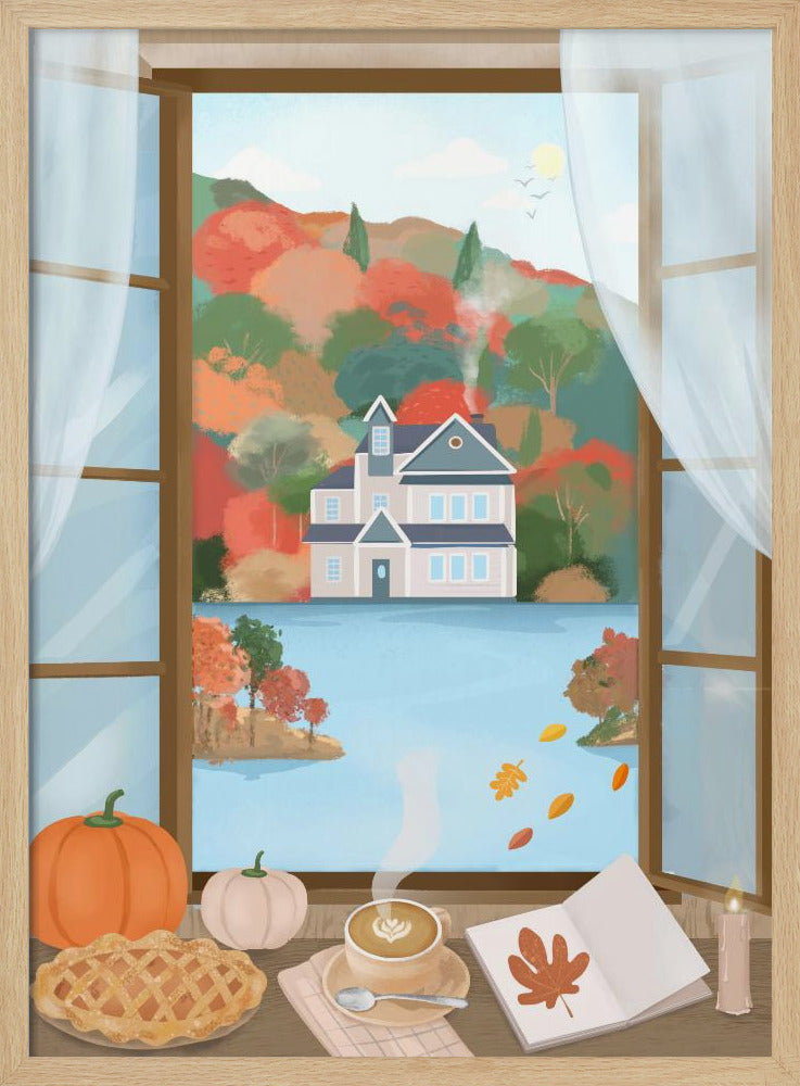 Autumn Cottage Poster