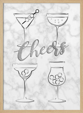 Cheers Cocktails Poster