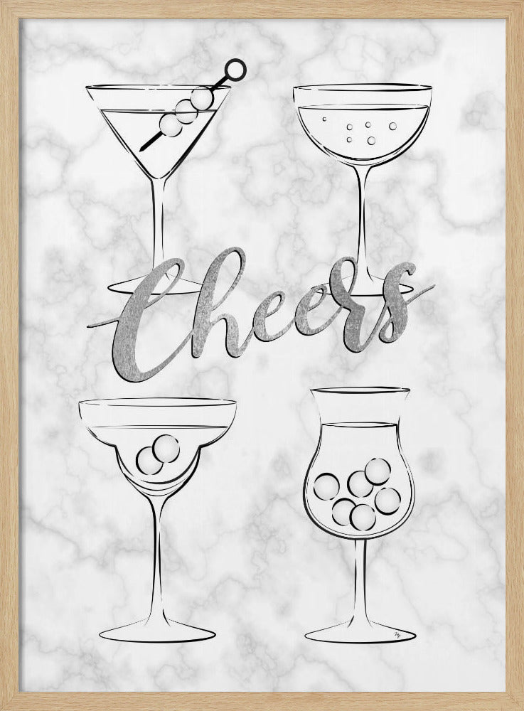 Cheers Cocktails Poster