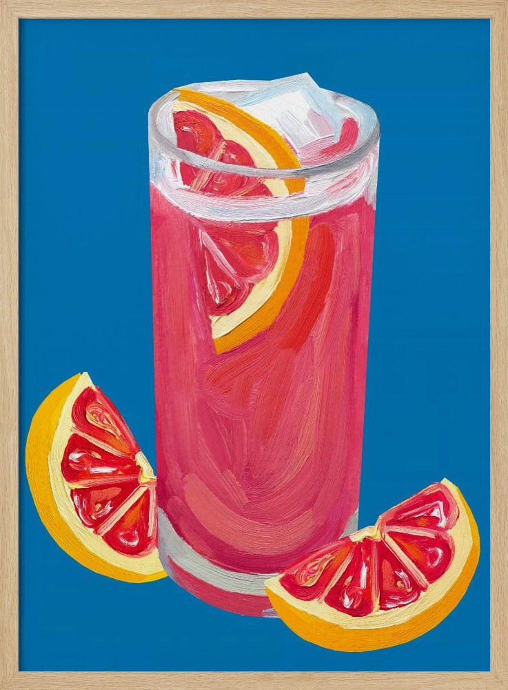 Grapefruit Paloma Blue Poster