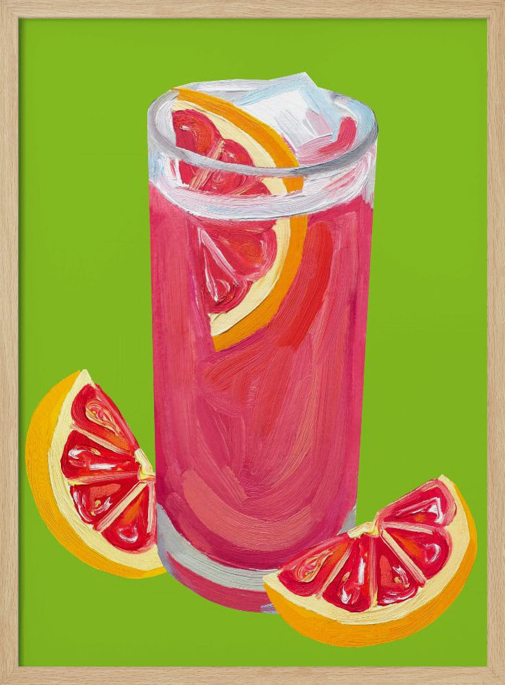 Grapefruit Paloma Pistachio Poster