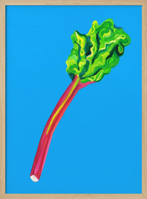 Rhubarb Light Blue Poster