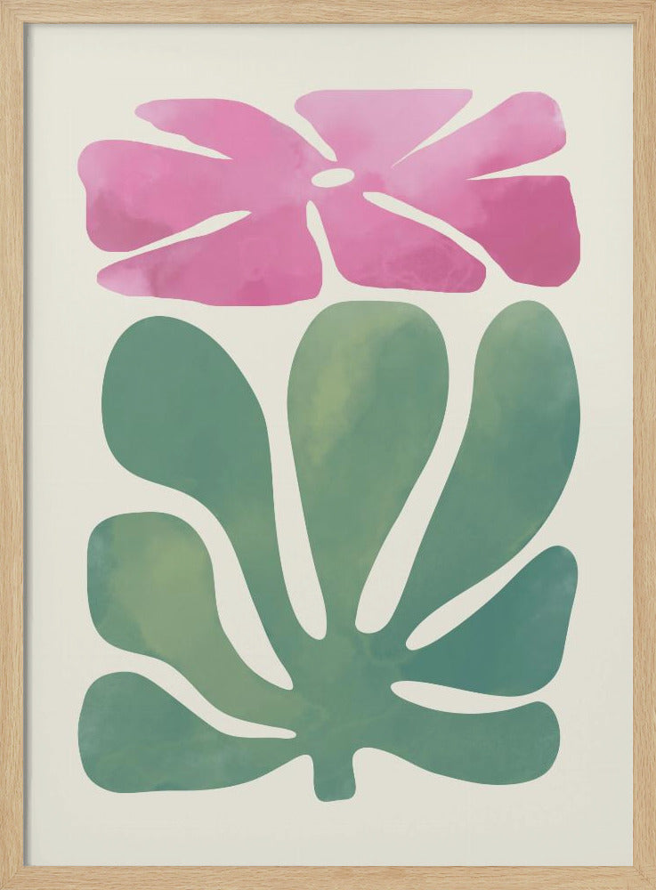 Watercolor Pink Floral Poster