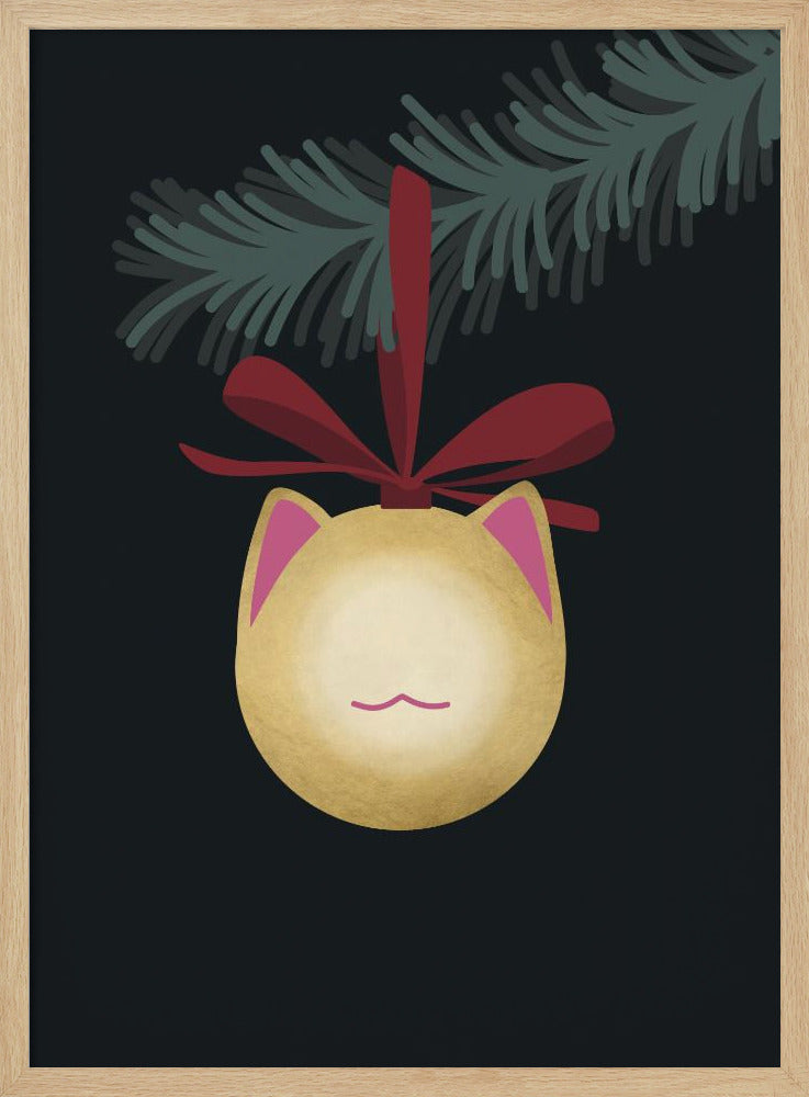 Meowrry bauble (black gold) Poster