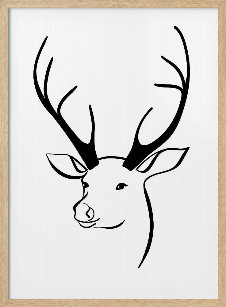 Reindeer head Poster