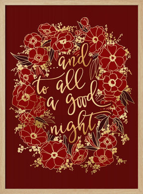 And to all a good night - red Poster