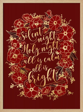 Silent night - red Poster