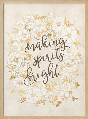 Making spirits bright - vintage vanilla Poster