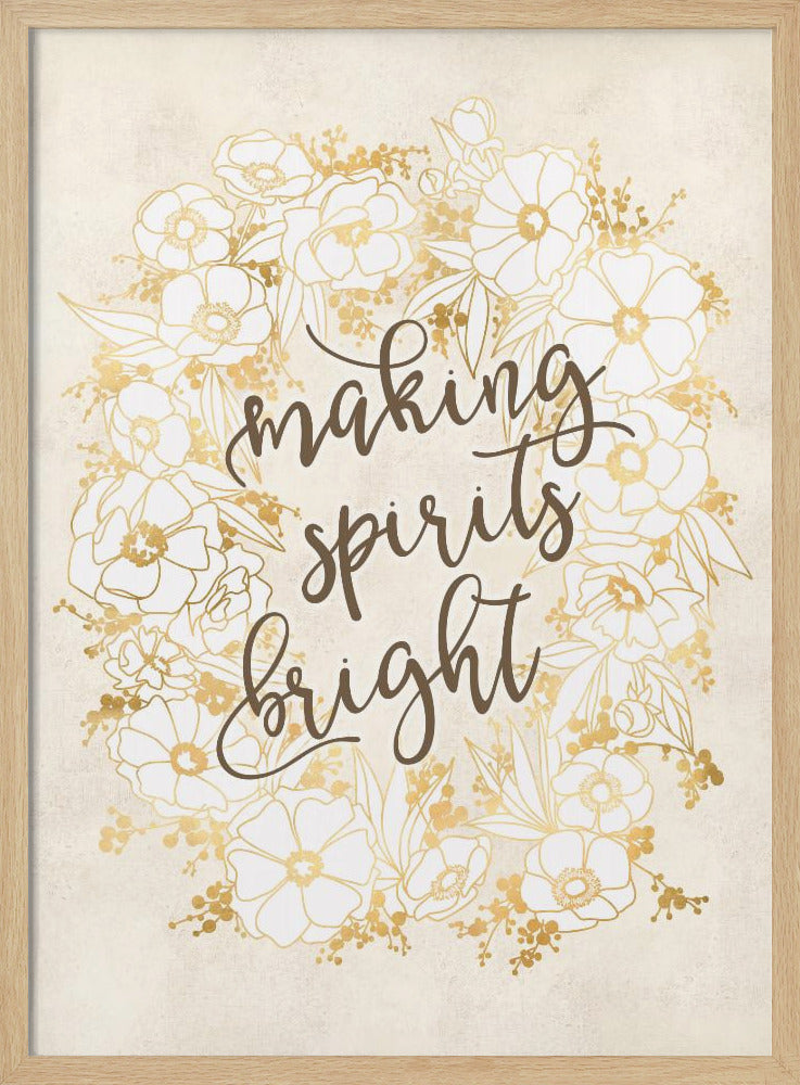 Making spirits bright - vintage vanilla Poster