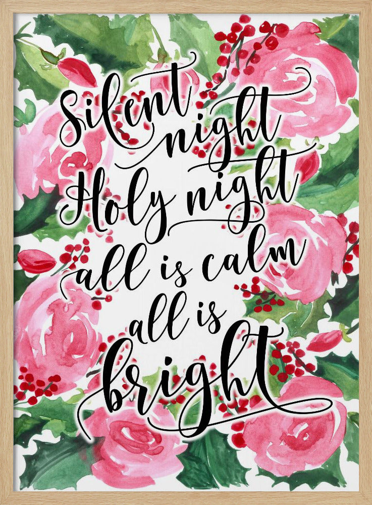 Floral silent night Poster