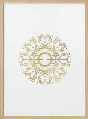 Gold lace snowflake (1) Poster