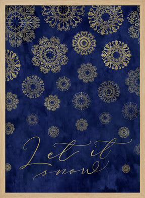 Let it snow lace snowflakes Poster