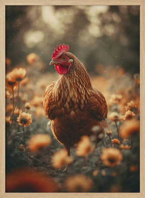 Chicken Portrait Poster