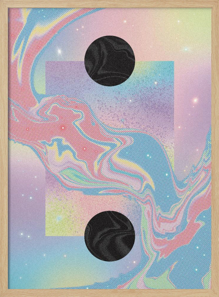 Black Hole Pastel Cosmos Poster